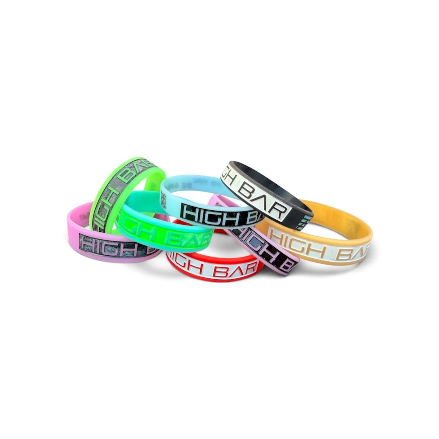 "High Bar" Silicone Bracelets (8 Pack)