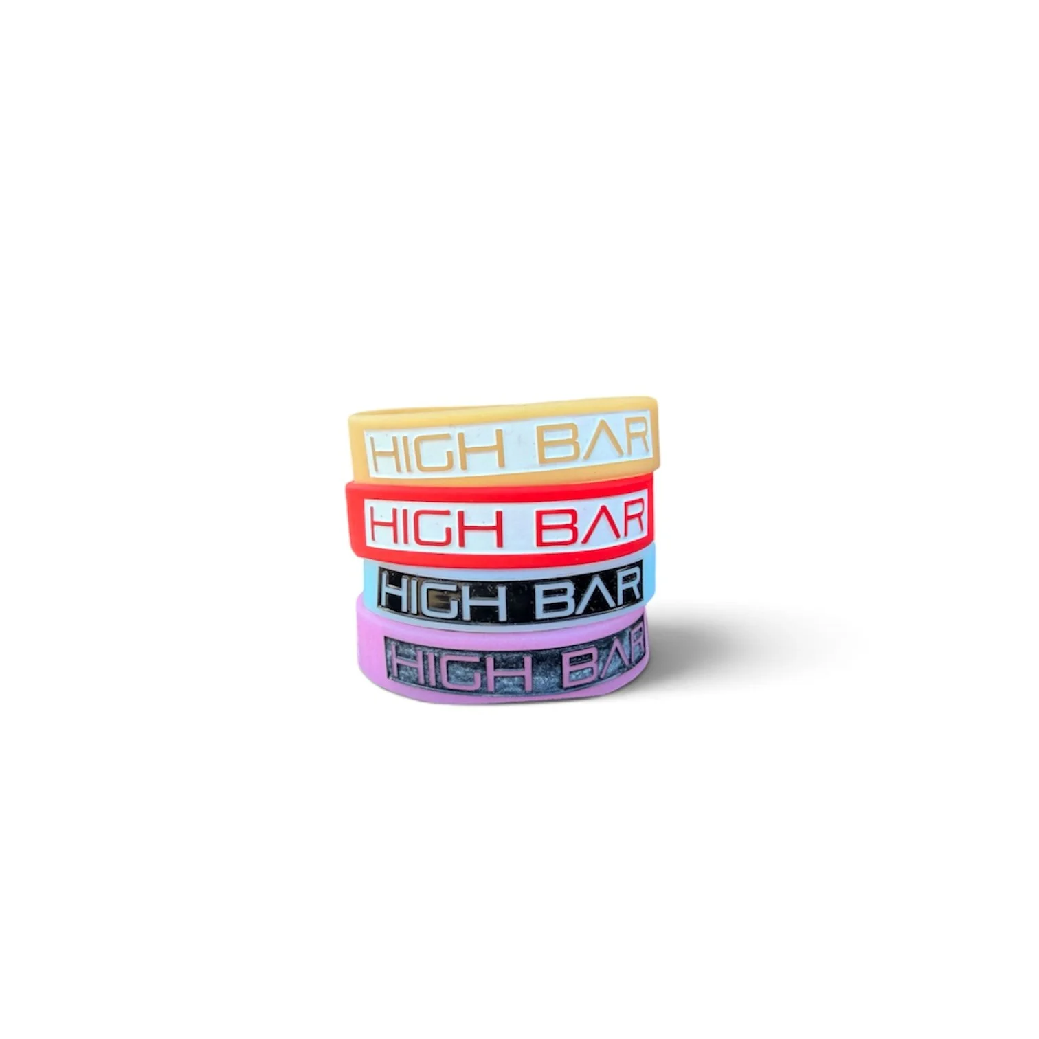 "High Bar" Silicone Bracelets (4 Pack)
