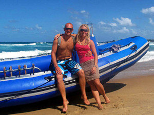 Ed & Hayley in Tofo, Mozambique