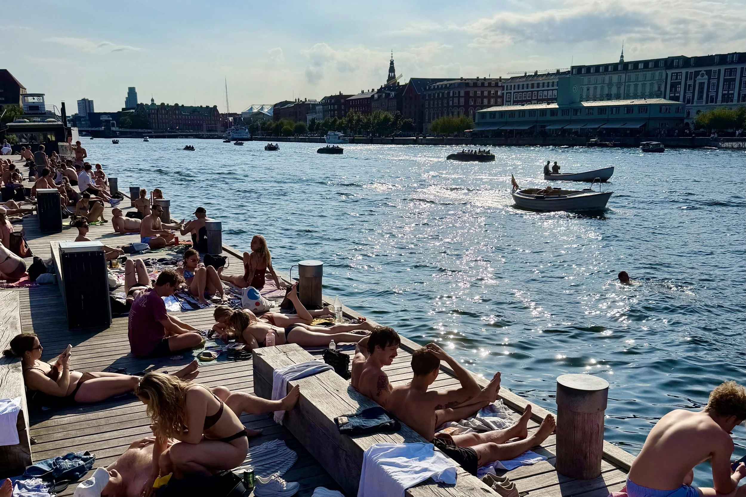 Copenhagen waterfront swimming