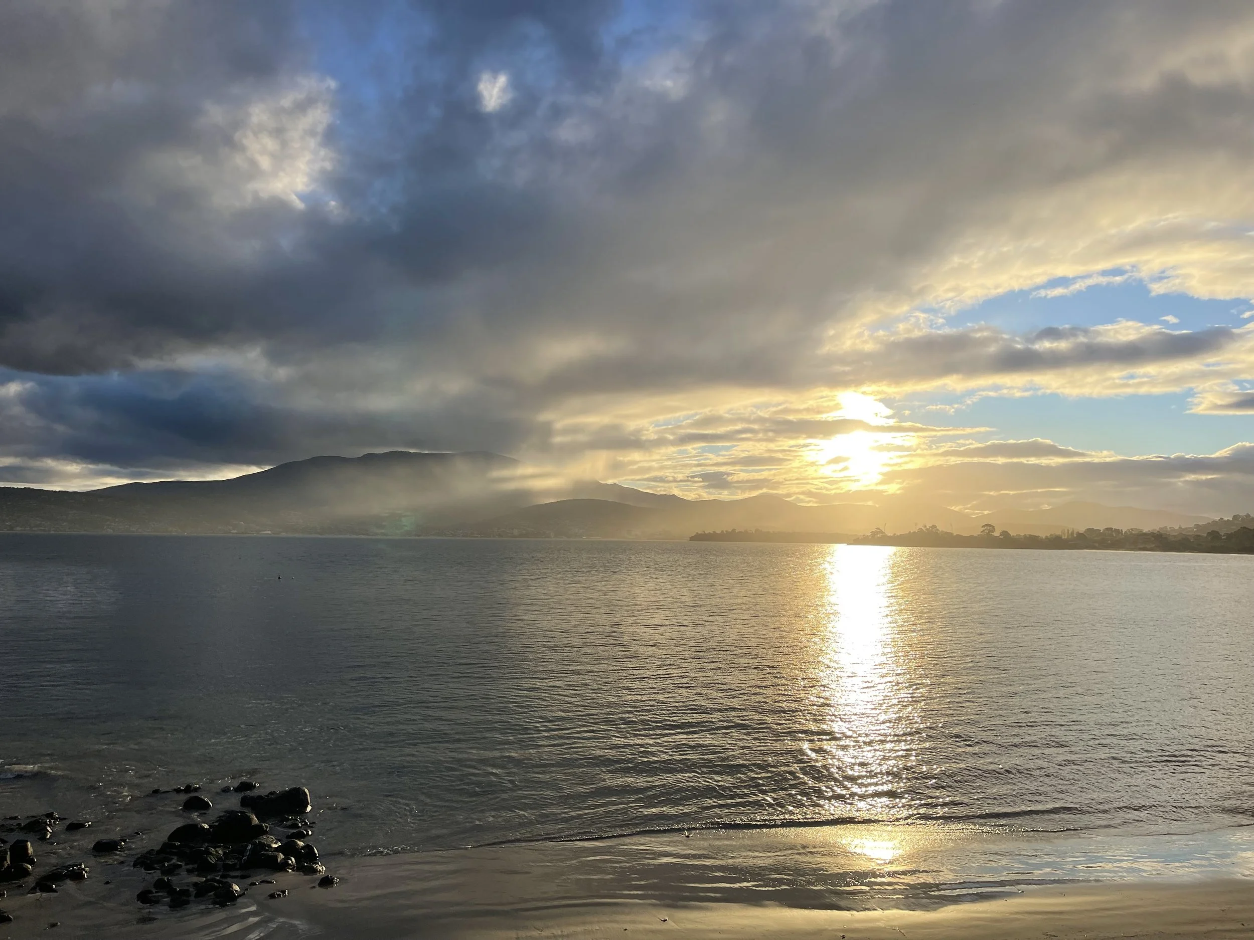 Hobart from Little Howrah Beach.