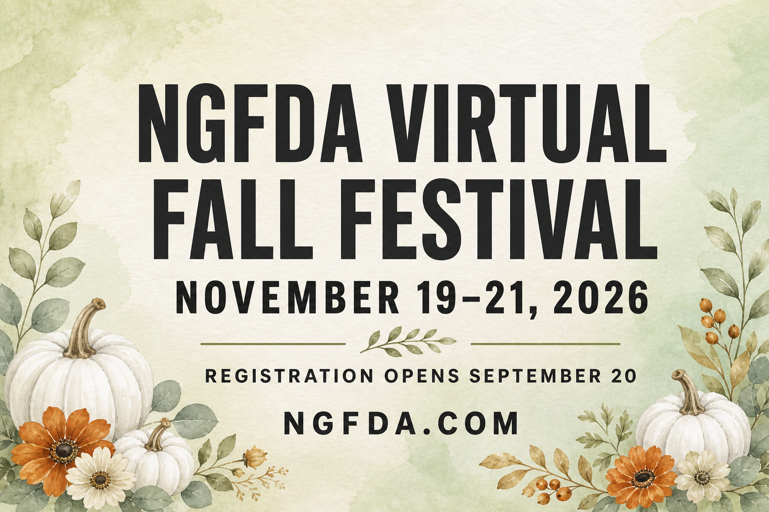 2026 NGFDA Virtual Fall Festival announcement