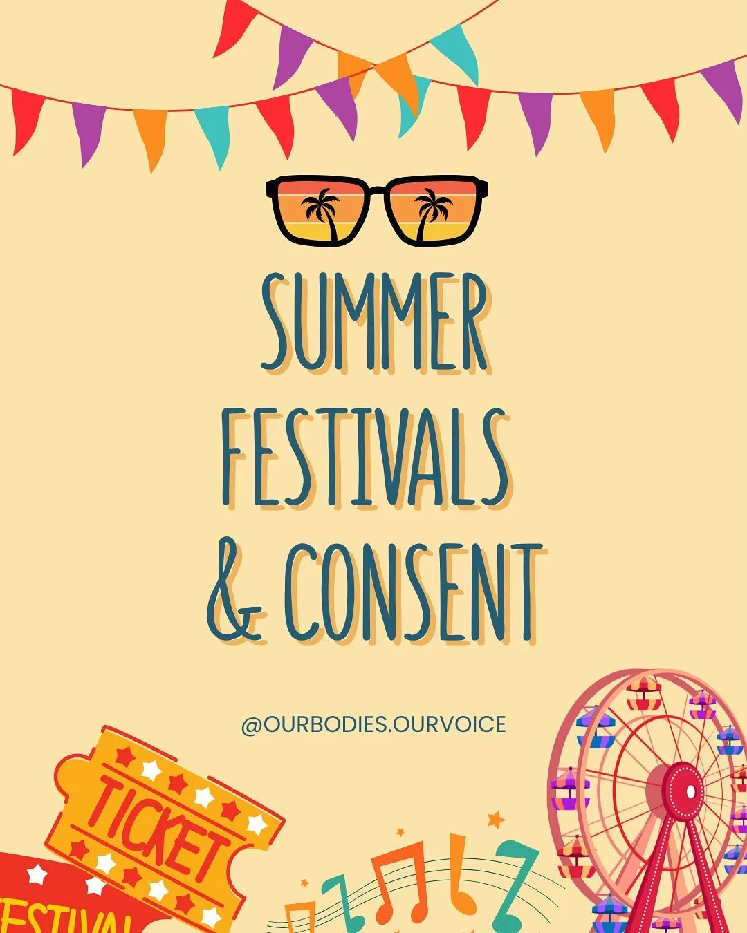 Dancing, laughing, feeling good 
but consent should always be clear 💛🎡. #consent #festival #summer #music #dance #ourbodiesourvoice
