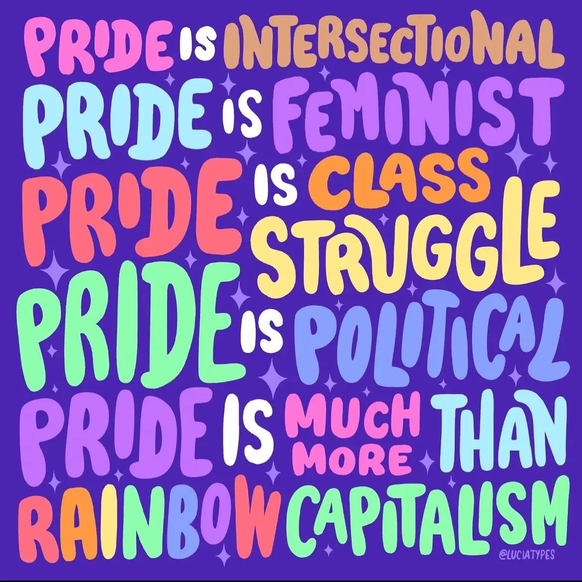 Remember, pride doesn&rsquo;t end with June. Keep showing up, all year round. 🌈

repost by @luciatypes 🌟