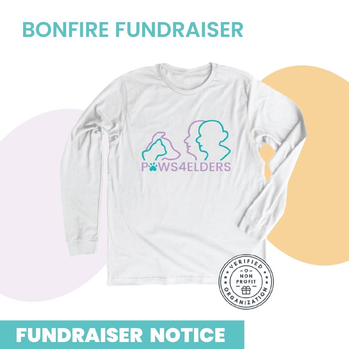 Fundraiser Notice: Paws4Elders Fundraiser! 💛

Support us by purchasing an awesome t-shirt with our logo! 100% will go to program services that impact the lives of seniors and the animals they love. 💜🐶🐱 Show your love using #paws4elders !

Swipe t