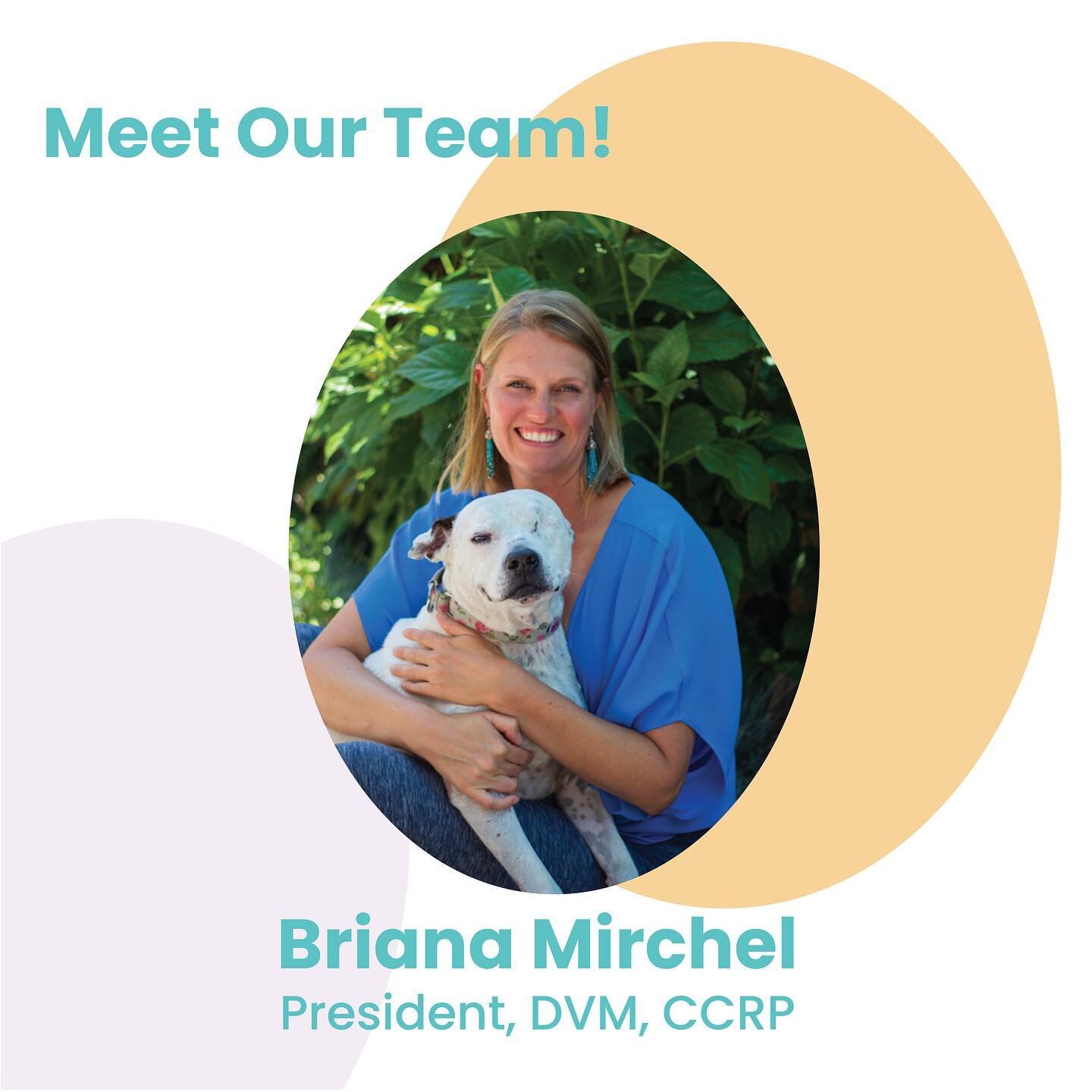 Growing up with a menagerie, Briana is grateful to have been around animals her whole life. As a veterinarian, Briana came to know many seniors whose pets had a profoundly positive impact on their lives, including her own grandparents, who rescued a 