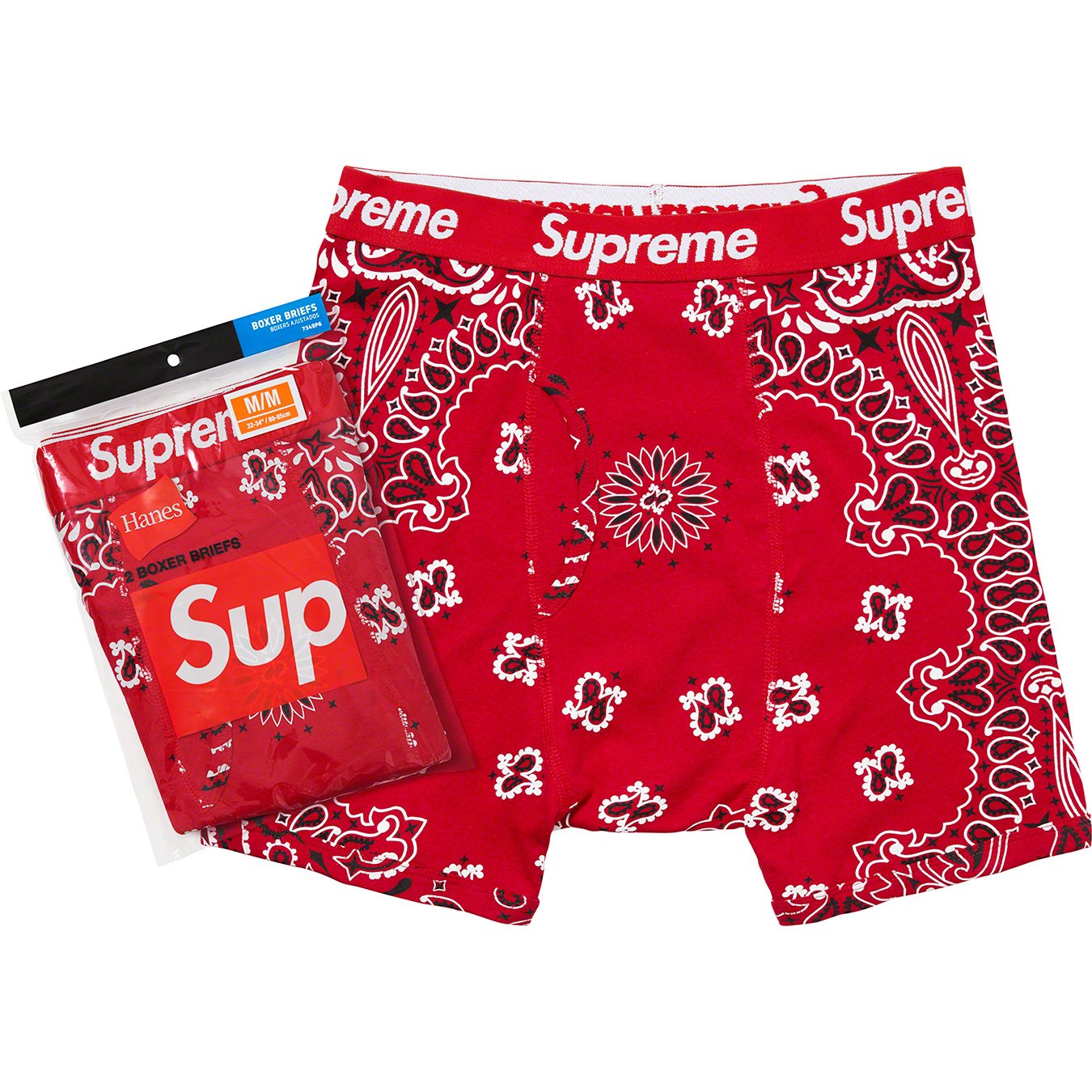 Supreme®/Hanes® Bandana Boxer Briefs (2 Pack) — La Suprema Calidad