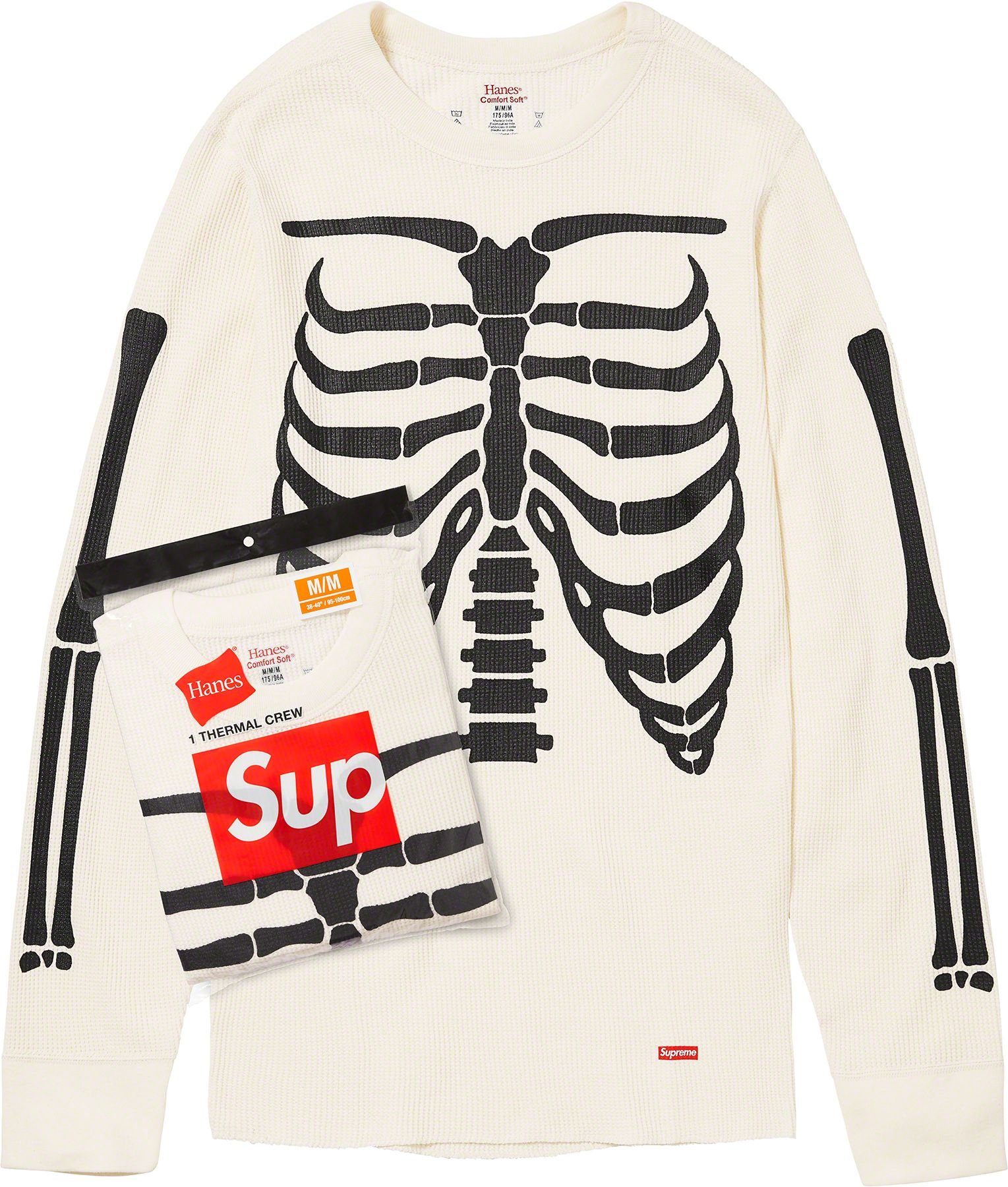 ショップ格安 Supreme Hanes Bones Thermal Crew&Pant 白 - トップス