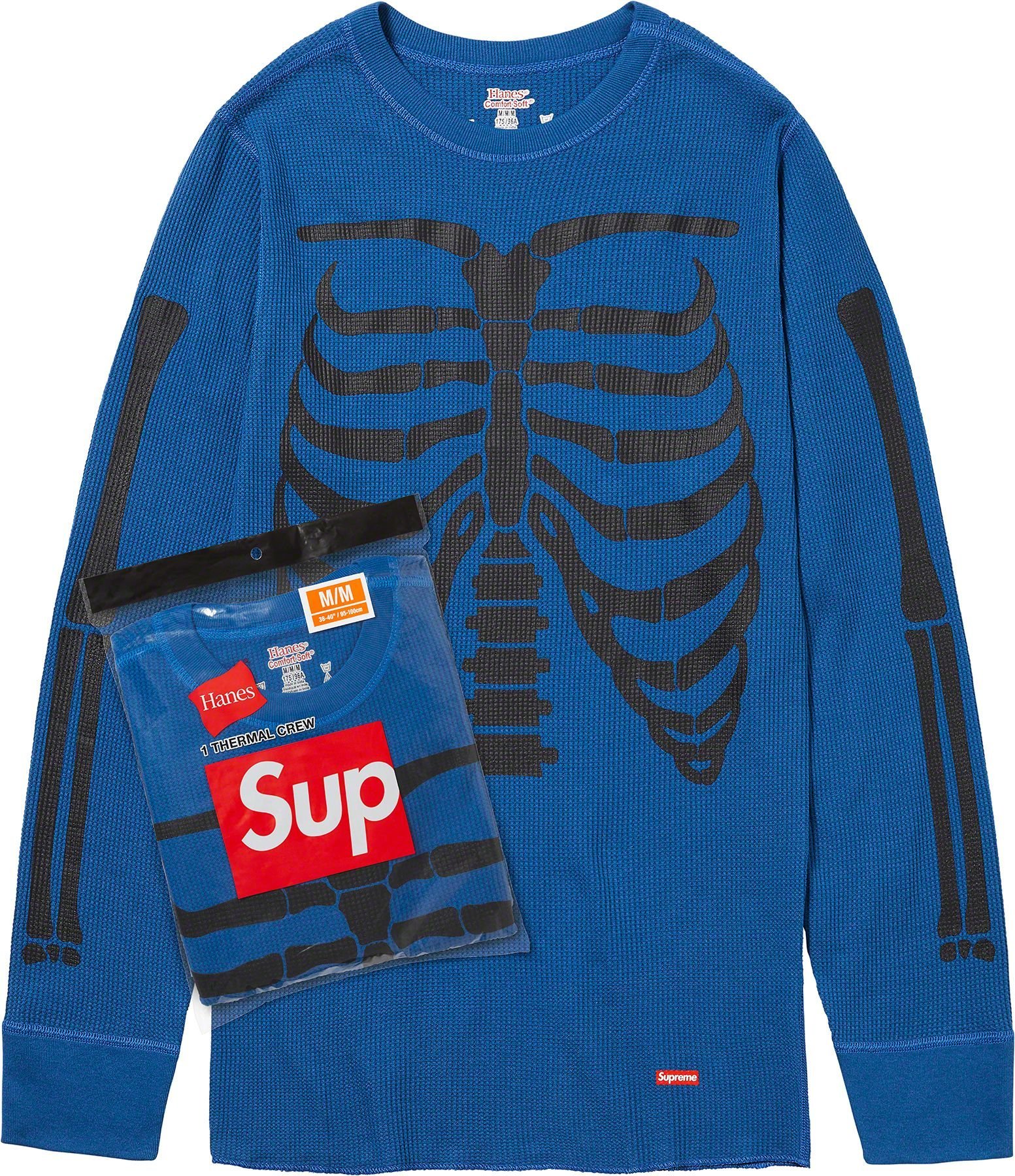 特注生産 専用Supreme Hanes Bones Thermal Crew 白 XL - トップス