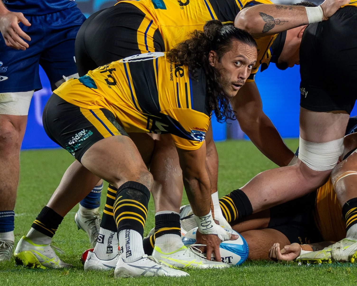 Halfback Ere Enari

Highlanders vs Blues 16 May 2026
Shot by: Dominic Gasparich