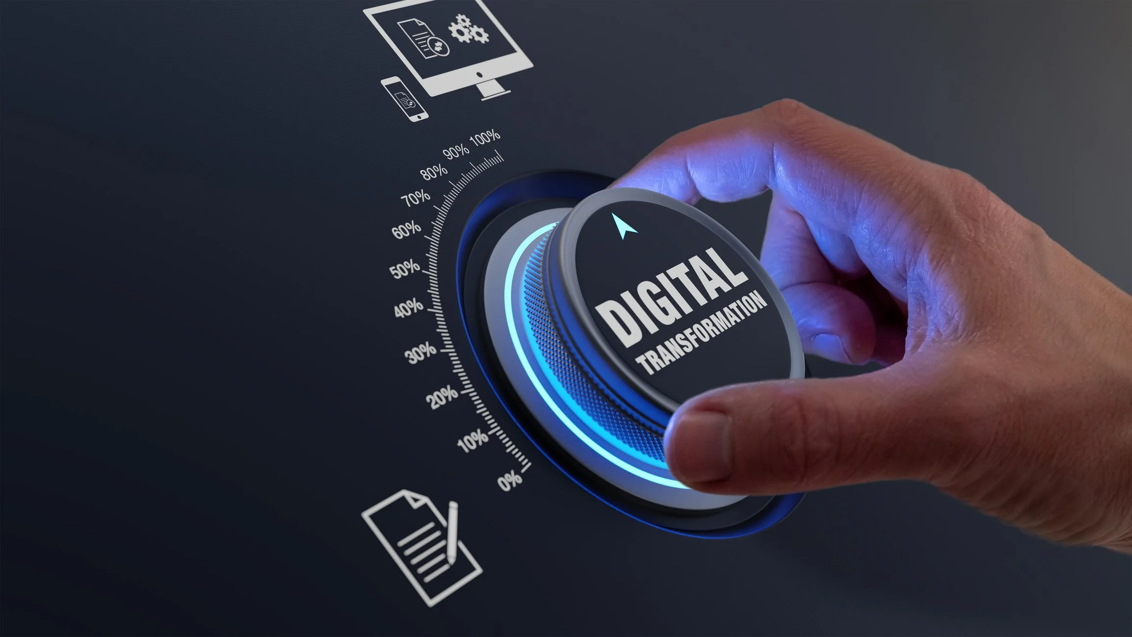 Digital transformasjon illustrasjon