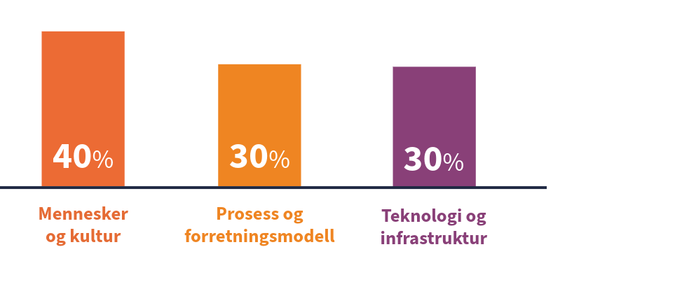 Illustrasjon av hvordan lykkes med digital transformasjon