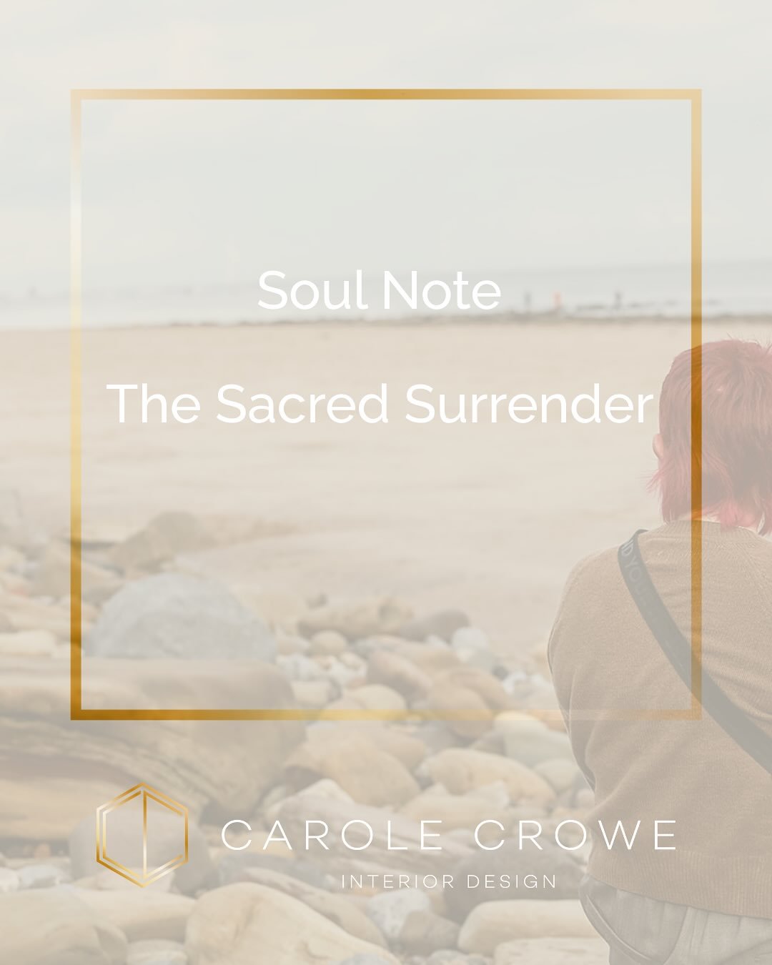 Soul Note | The Sacred Surrender

This week marked a big threshold, projects completed, my website updated, a huge exhale.

And now, after all that creating and holding, I&rsquo;ve spent the weekend in London with my boys, sunshine, music, wandering 