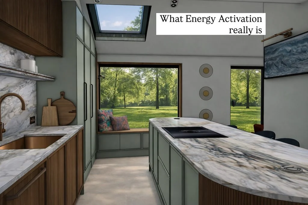 What Energy Activation really is

One of the most important things to understand about how I work is that I do not begin with a room or a Pinterest board.

I begin with the life beneath it.

Before any design decisions are made, I look at what is not