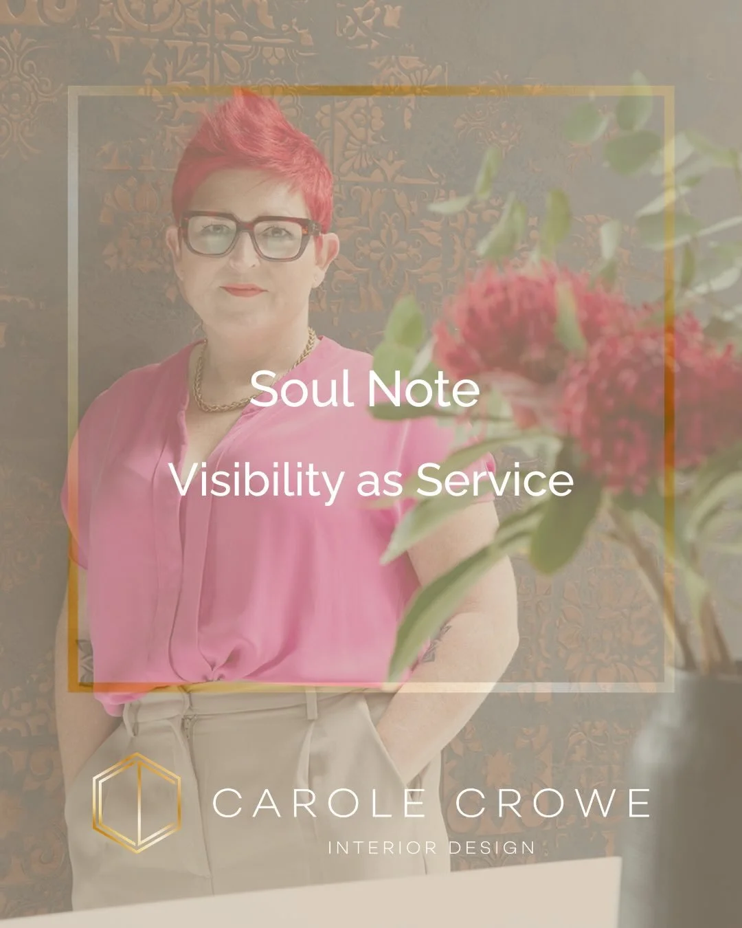 Soul Note | Visibility as Service

I&rsquo;ve been thinking a lot lately about visibility, and about how easy it is to mistake performance for presence.

We are often shown a version of visibility that is loud, constant and attention-seeking. Somethi