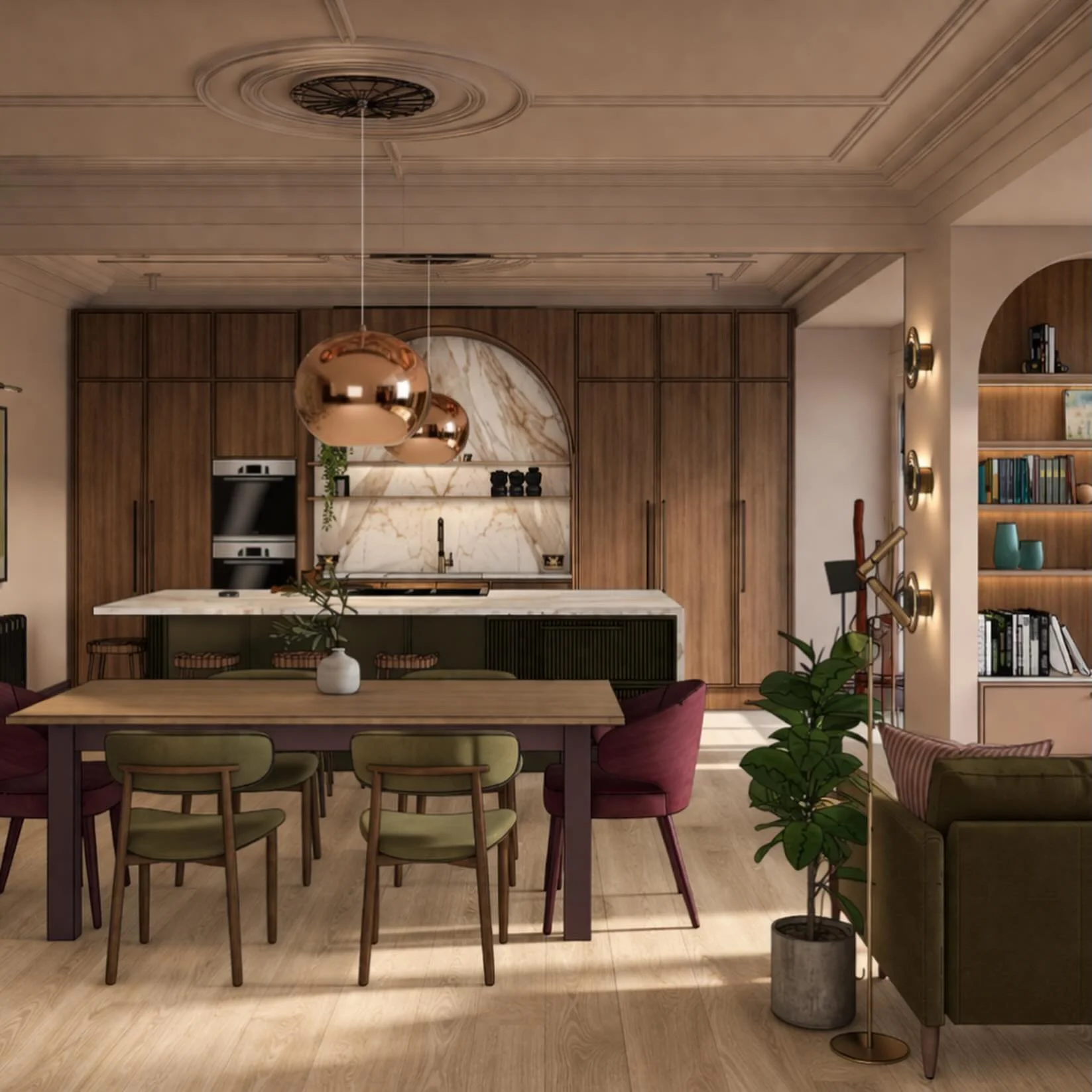 The room looked open. But it was not working.

On the surface, this open-plan room already had scale and potential. But the layout was not properly supporting how the family wanted to live.

Guests did not know where to land when they walked in.
Alth