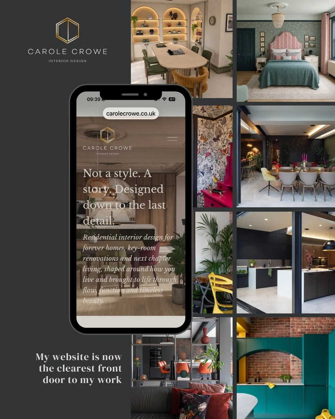 My website feels like the clearest front door to my work now.

Not because it has more pages for the sake of it, but because the way into the work matters. Some people arrive with one room that has never quite settled. Some have plans, colours, finis