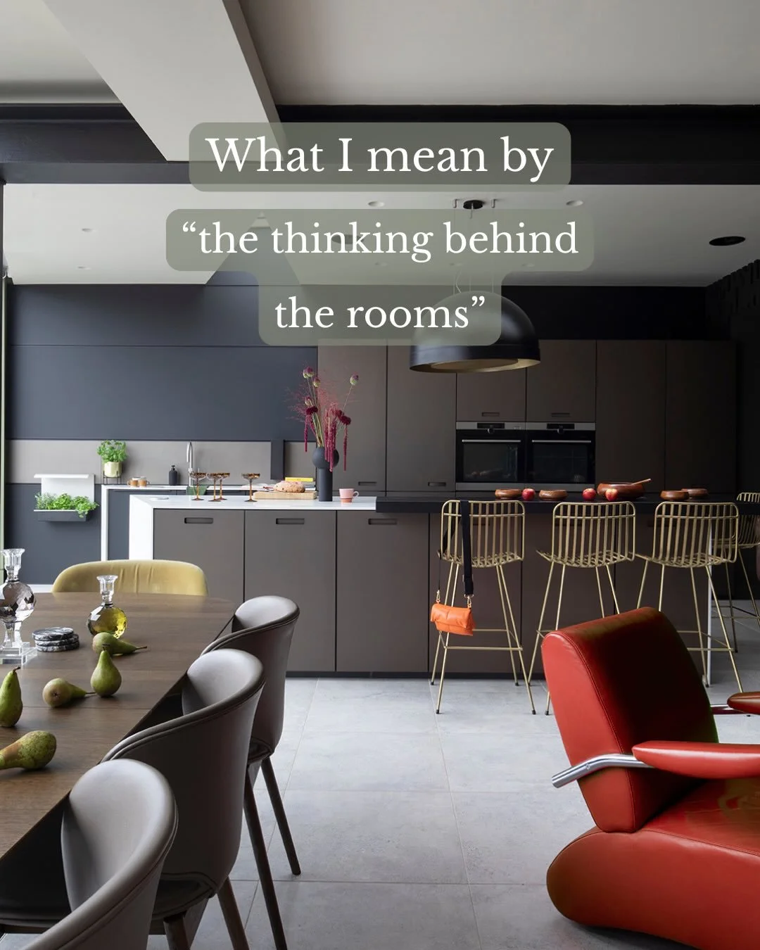I said last week that I want to share more of the thinking behind the rooms, so I thought I should explain what I mean by that.

Because a finished room is never just the finished room. It is not just the sofa, the paint colour, the lighting, the rug