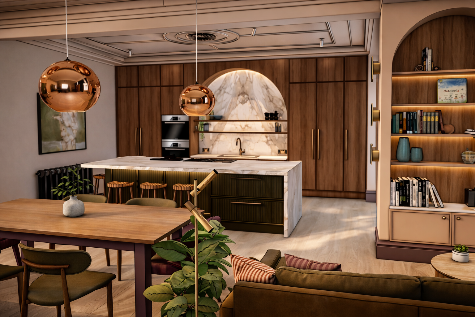 queens-road-whitley-bay-kitchen-dining-cgi-render-evening-walnut-marble-bookshelf.png