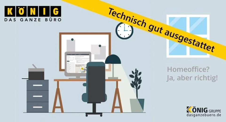 Technisch gut ausgestattet im Homeoffice