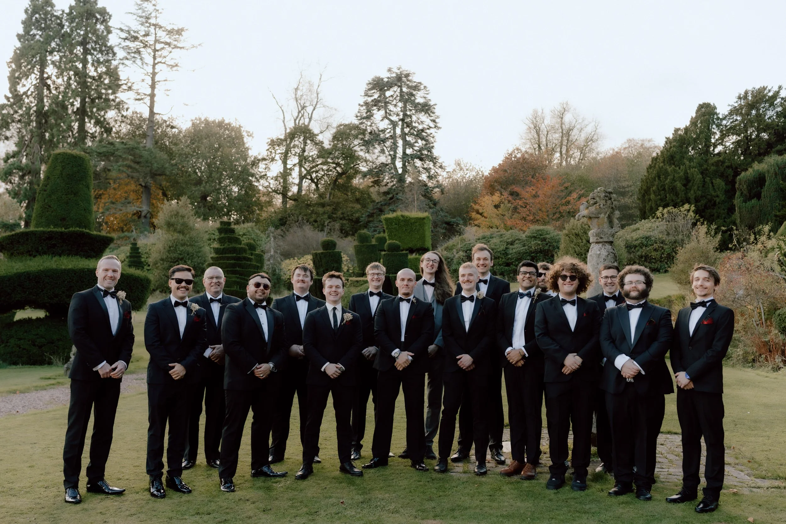  Groomsman in suits at Fingask Castle, Perthshire by Patrice little photography 