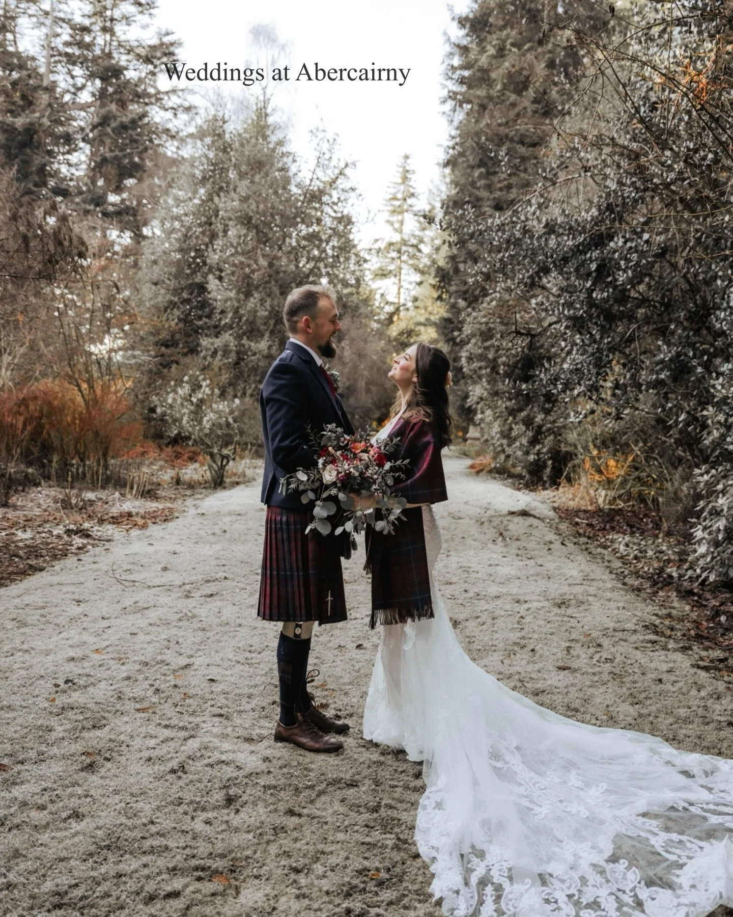 I can&rsquo;t quite believe it&rsquo;s been over two years since this beautiful, frosty wedding at Abercairny. Looking back through these images always brings me straight back &mdash; crisp winter air, soft light across the grounds, and that quiet ki