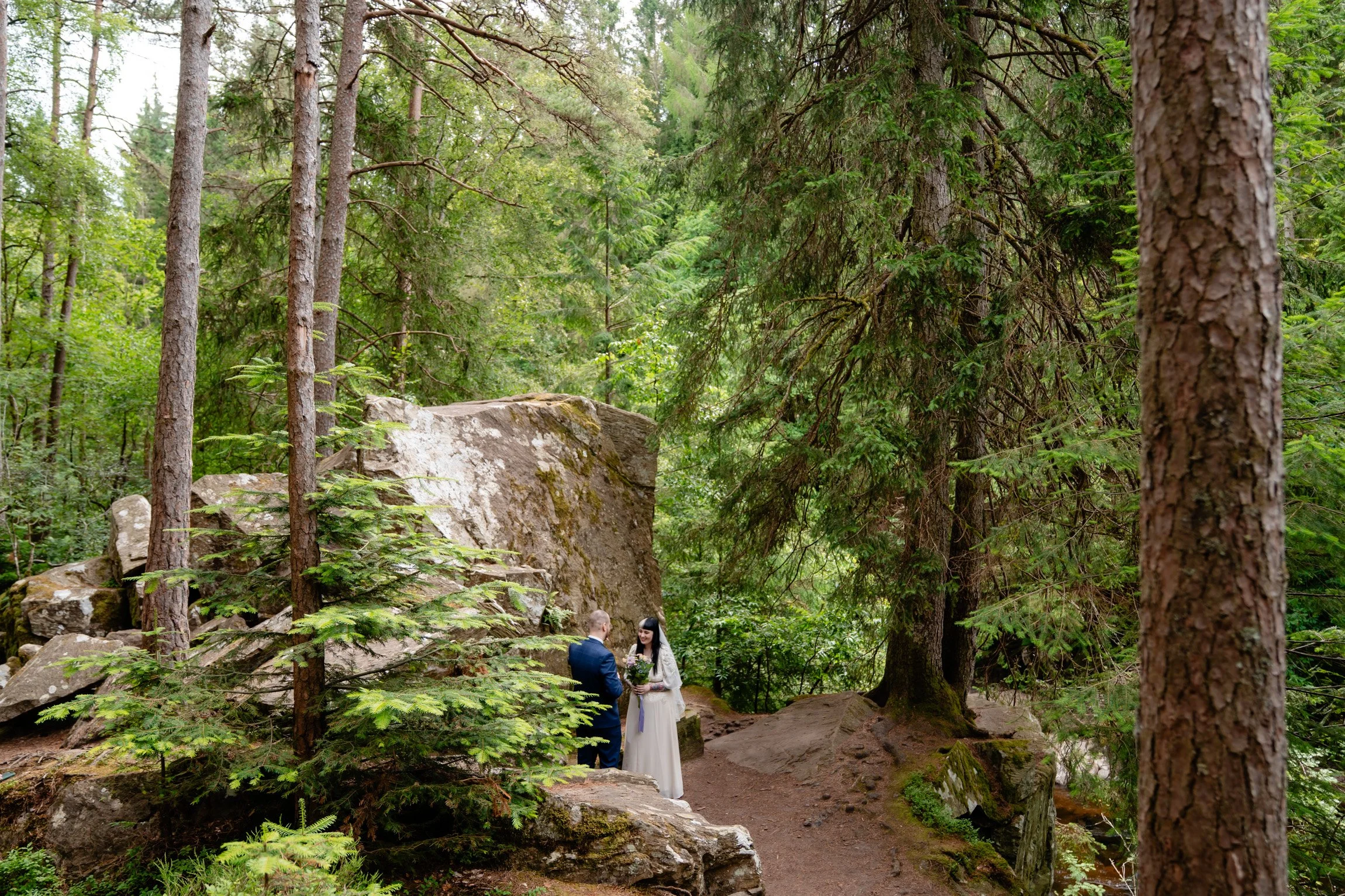 Woodland Elopement Ceremony at The Hermitage, Scotland