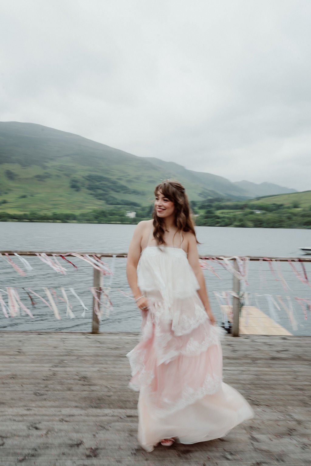 Bride by the Scottish Loch