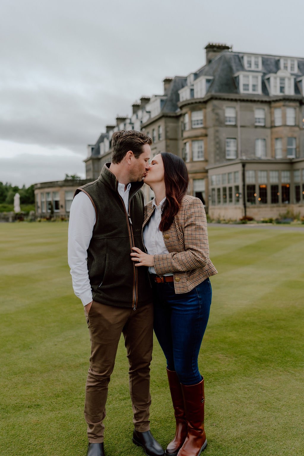 A Couple’s Moment at Gleneagles Hotel