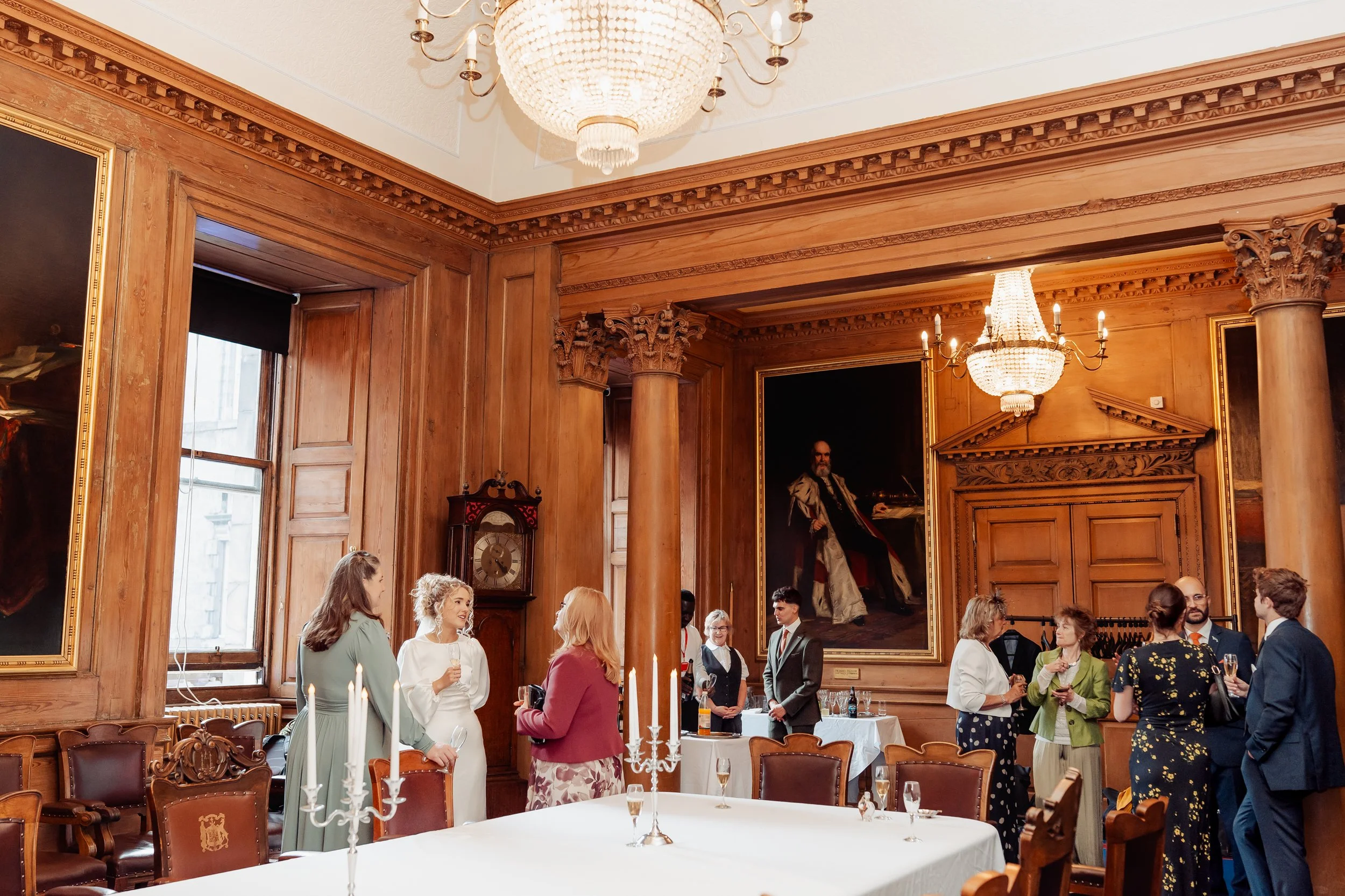 family photographs after an intimate Edinburgh City Chambers wedding