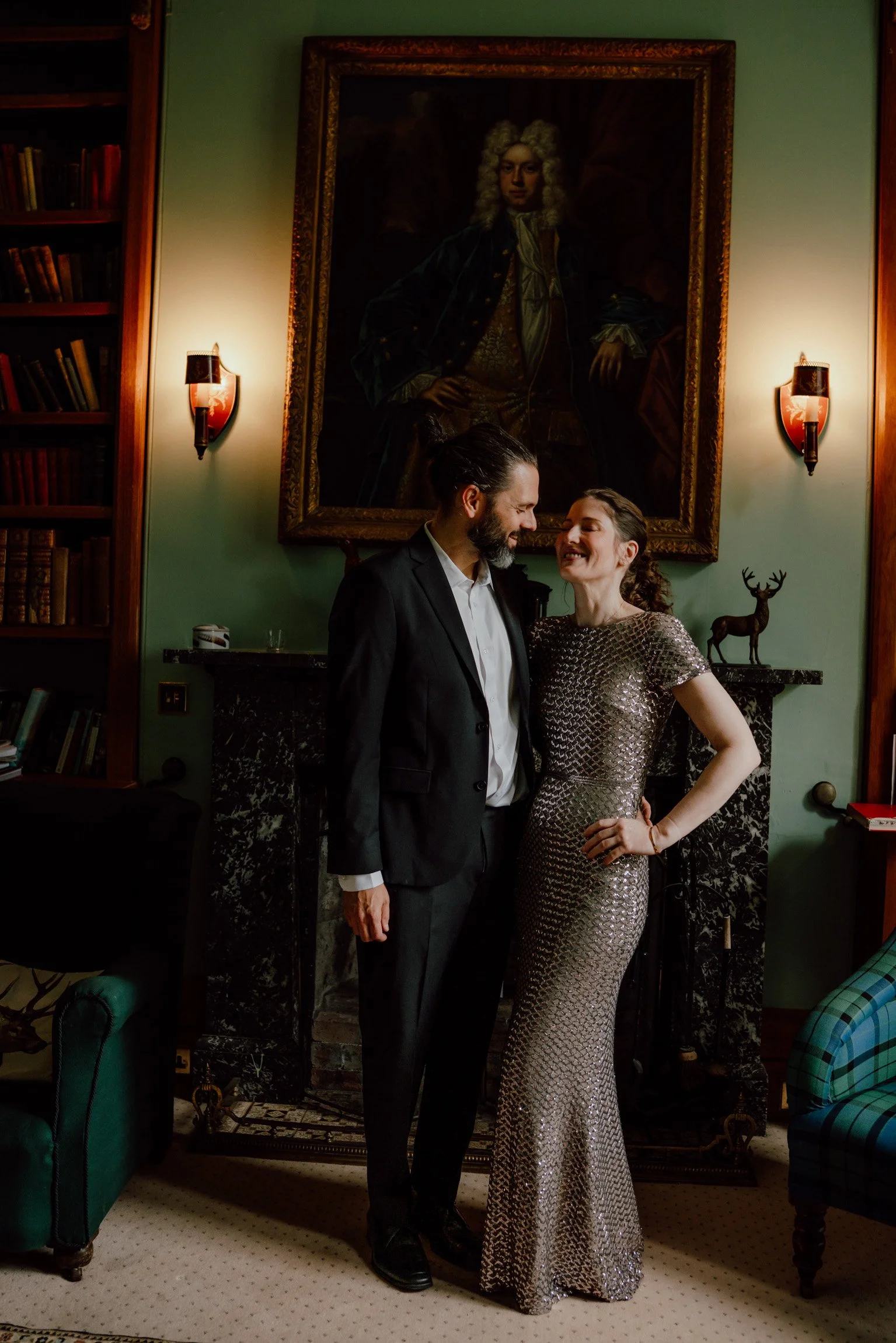 Romantic couple photoshoot at Dalnaglar Castle.
