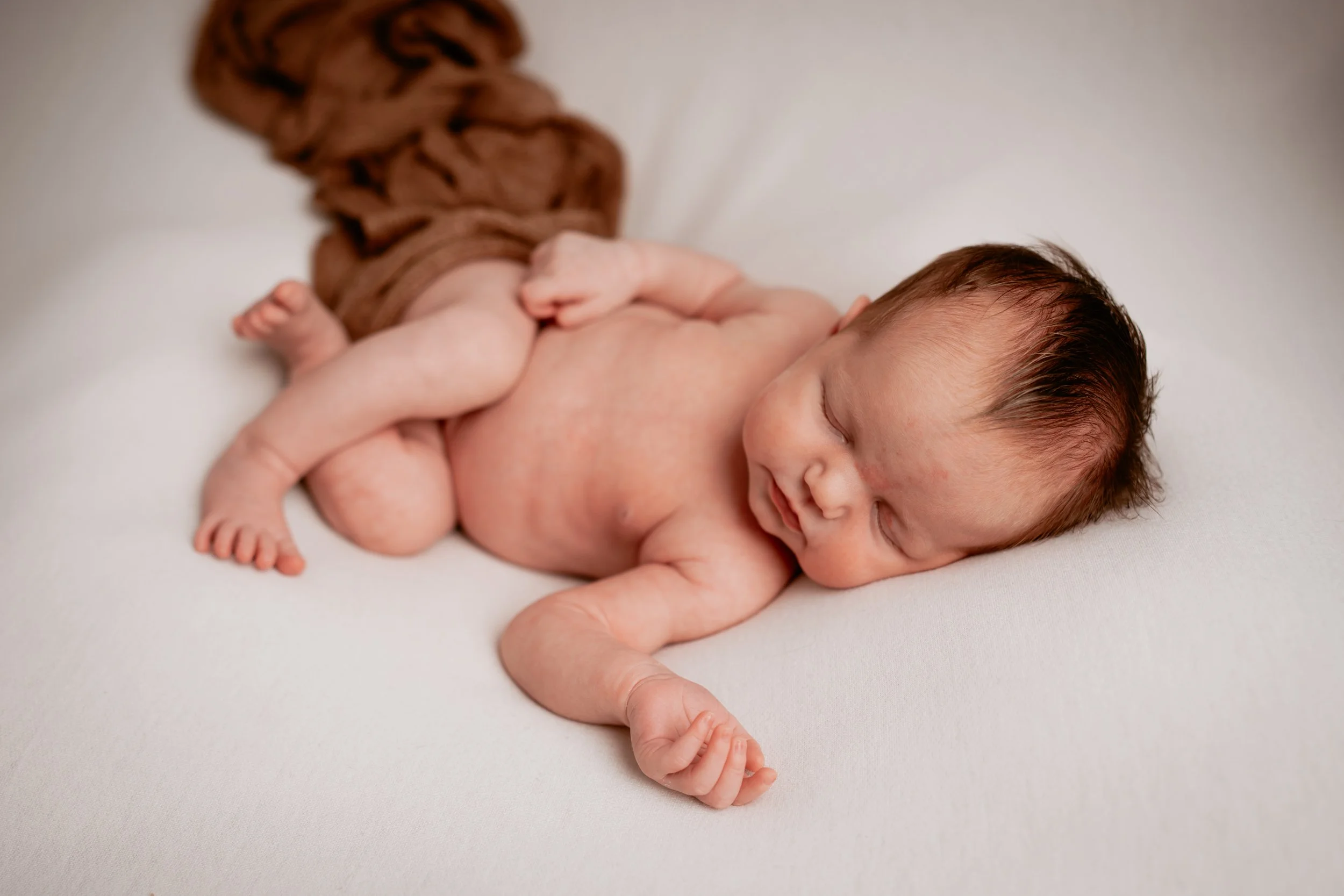 Posed baby at perthshire photography studio
