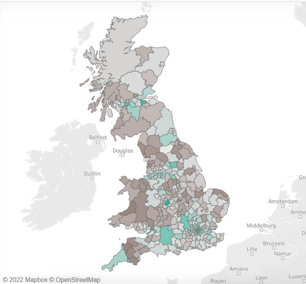 Map shows kerbside charging needs based on where van drivers live