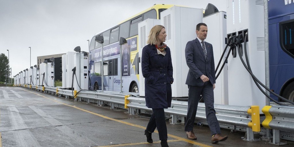 Glasgow bus depot transformed to UK’s largest rapid charging EV hub