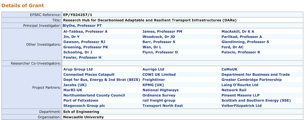 Universities form hub for decarbonised, adaptable and resilient transport infrastructures