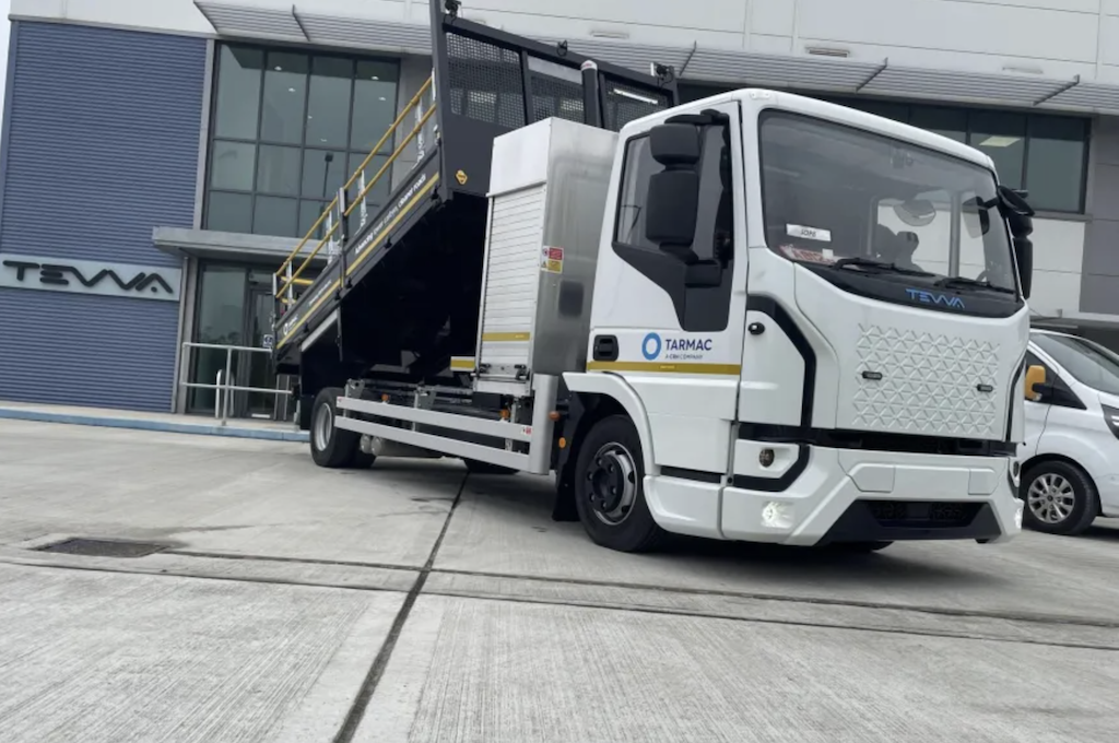 Tarmac trials first of its kind all-electric tipper truck