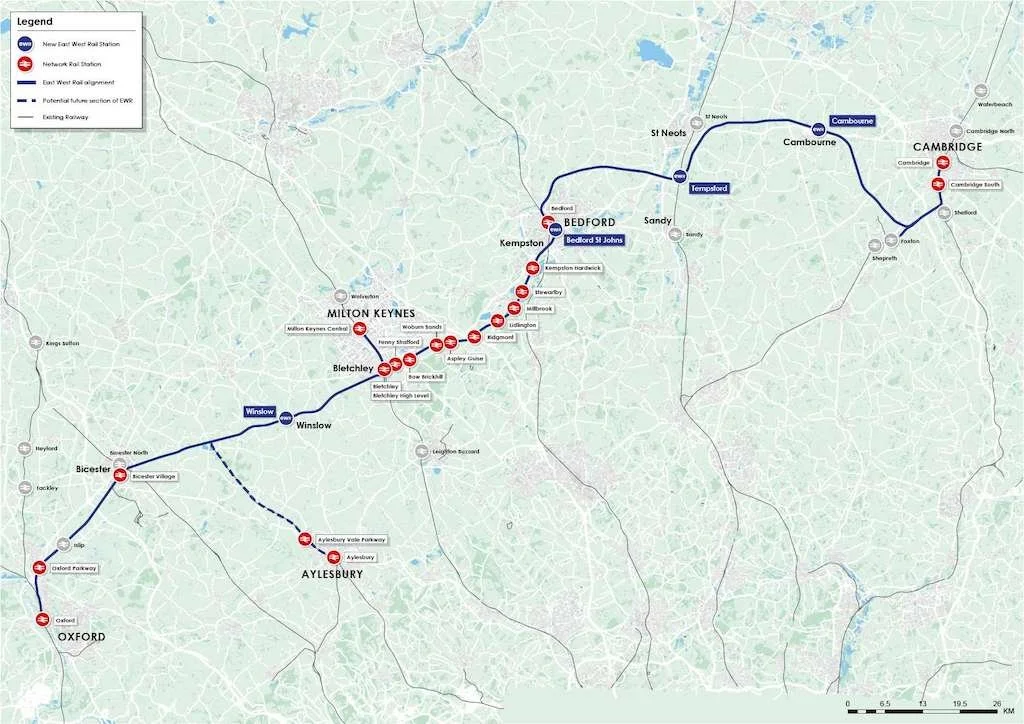 East West Rail confirms new and upgraded stations along Oxford–Cambridge corridor