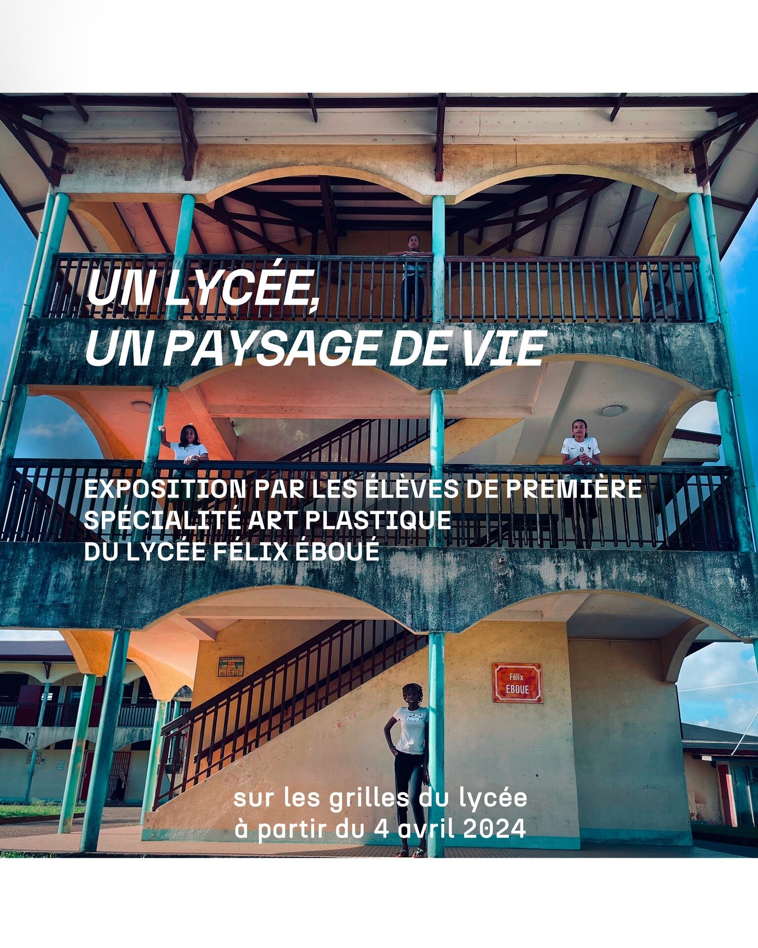 🏫Un Lyc&eacute;e, un paysage de vie, 
Par les &eacute;l&egrave;ves en sp&eacute;cialit&eacute; arts plastiques du lyc&eacute;e F&eacute;lix Ebou&eacute; de Cayenne
📆📍Sur les grilles du Lyc&eacute;e &agrave; partir du 4 avril

Comment vivre ensembl