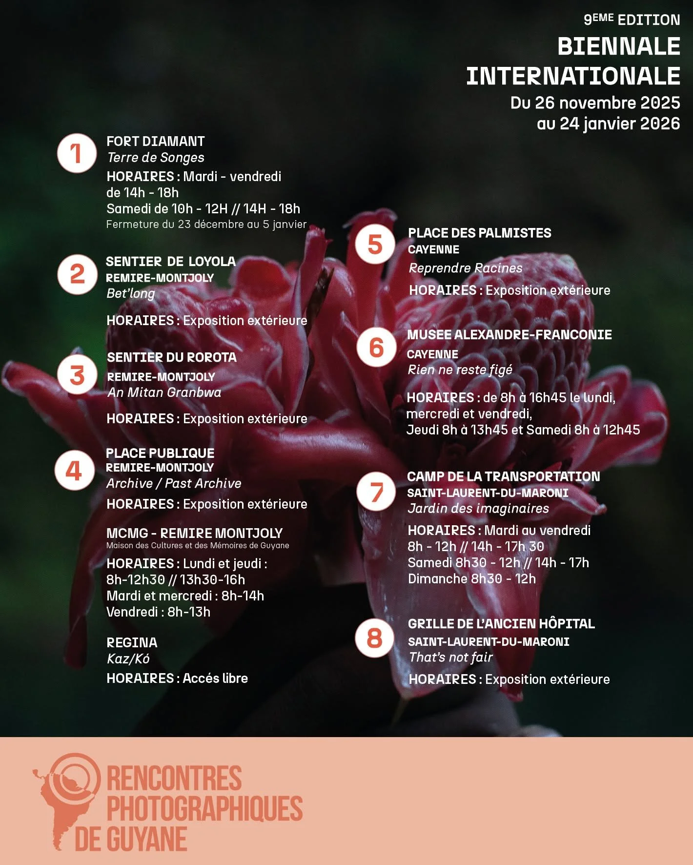 Envie de d&eacute;couvrir la Biennale ? 
Retrouvez ici tous nos espaces d&rsquo;exposition et leurs horaires !
Pr&eacute;parez votre visite et vivez l&rsquo;exp&eacute;rience &agrave; votre rythme 📸🌿

Cr&eacute;dit photo: @anaiscolors 

@reseau_lux