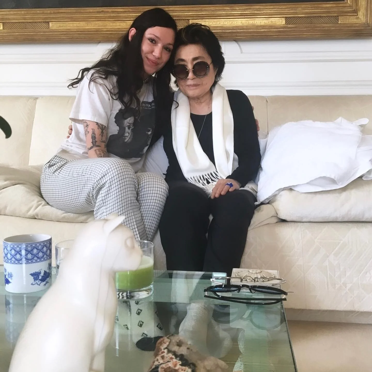Happy 89th Birthday Yoko !!!! I miss our sweet mornings together so much, wishing you love and happiness today on your birthday!!! Love You! @yokoono 🖤🕶🖤
