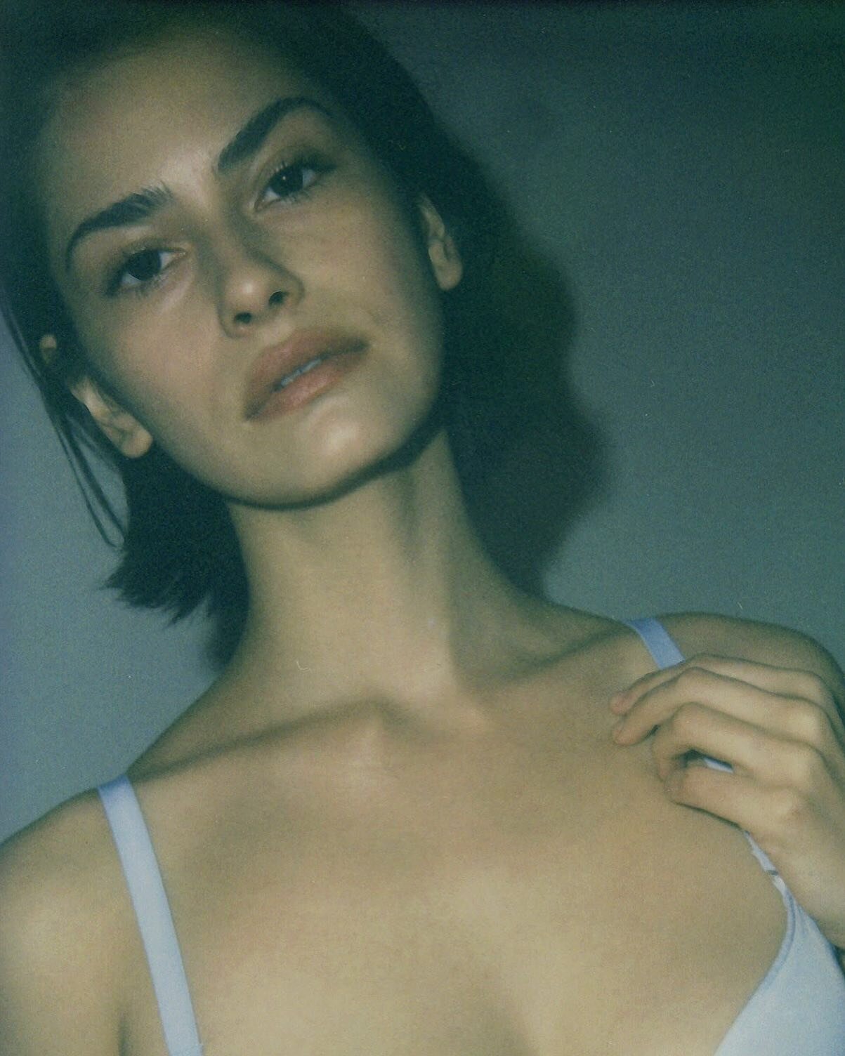 A little beauty polaroid of @hannahkleit for @cuup captured by @david_roemer Makeup by @christinecherbonnier using @reynskin Hair by @yukienammori