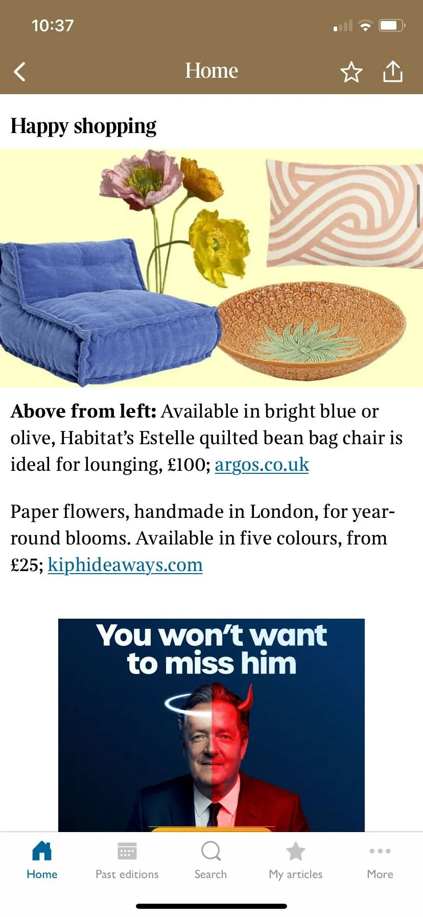 Happy shopping- Icelandic paper poppies featured in the TIMES.