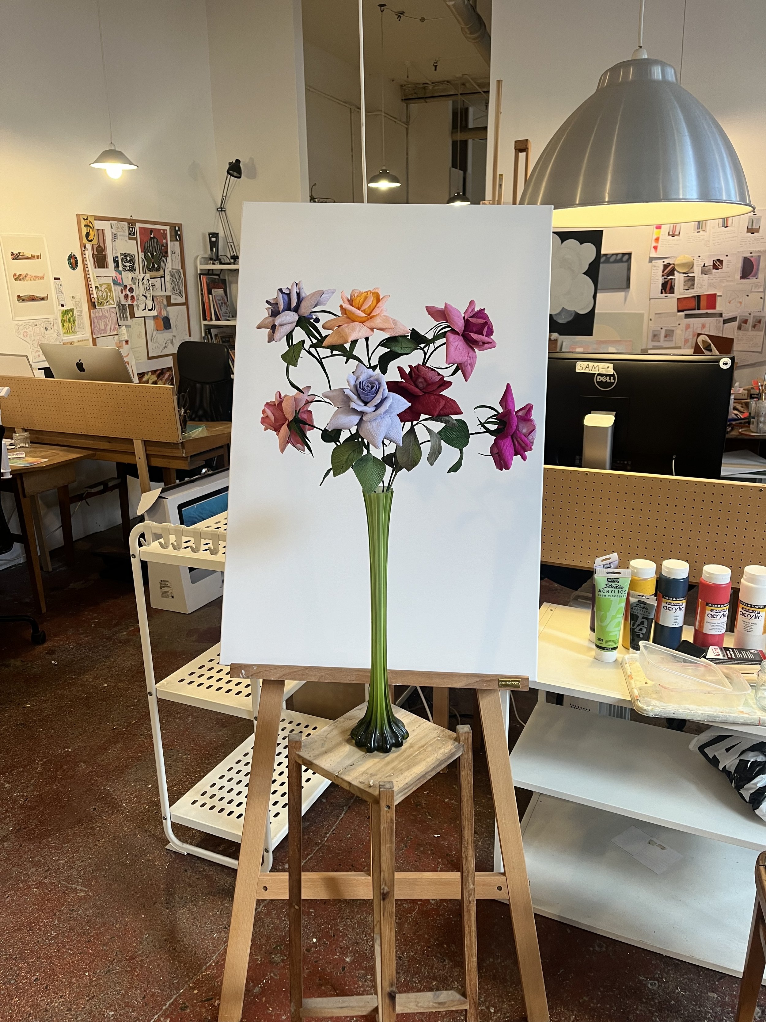 Roses in the studio, 2024.