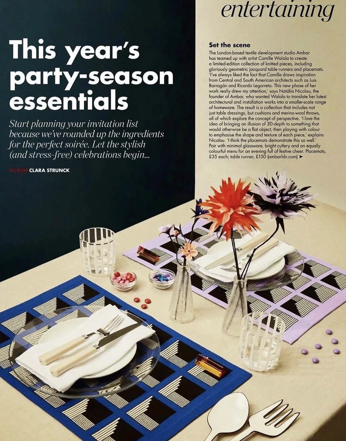 Emmeli Kimhi's paper flowers featured in ELLE Decoration.