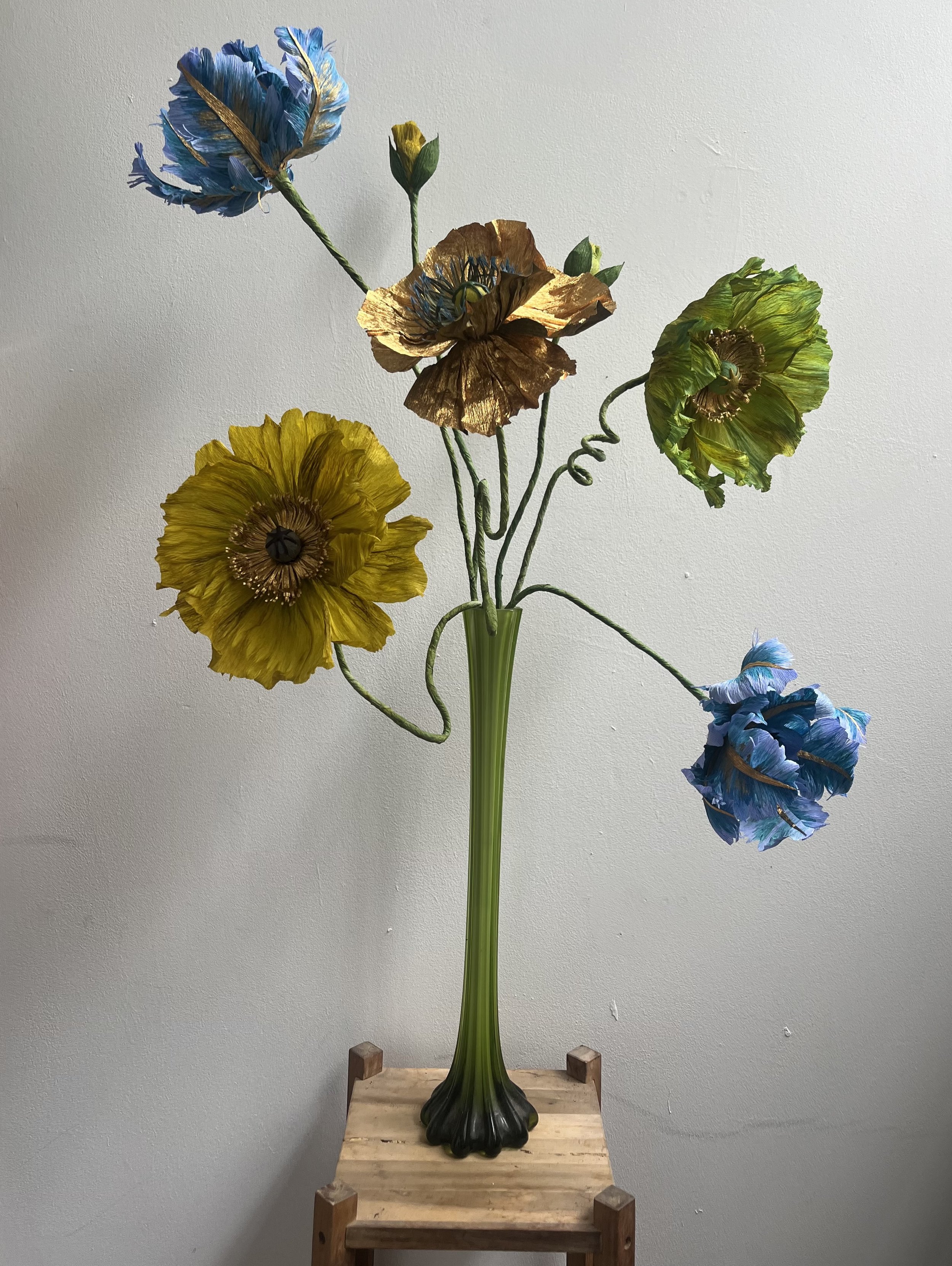 Yellow and gold poppies, private commission, 2024.