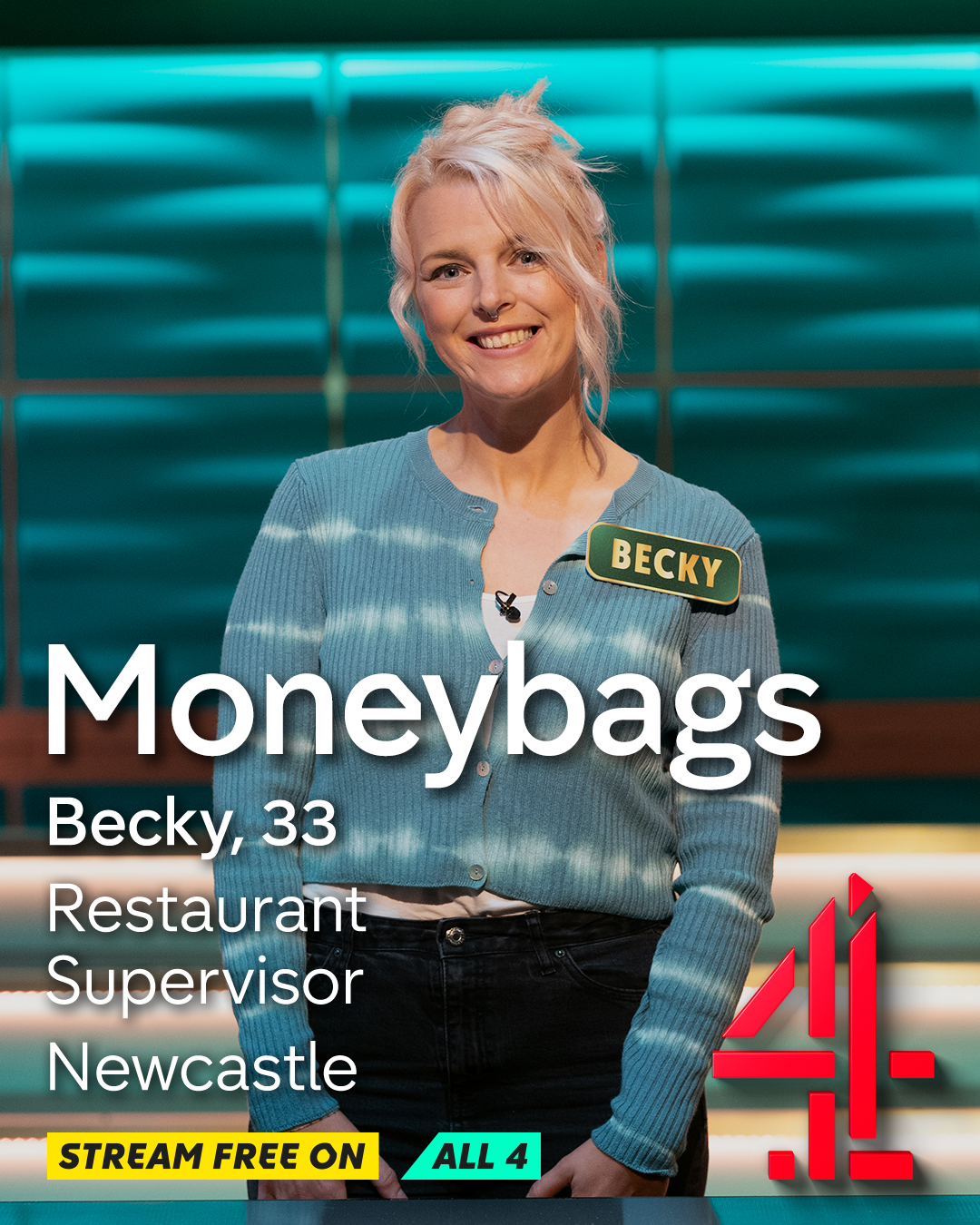 Becky works as a supervisor in a restaurant and is very musical; playing the guitar, harmonica and cornet!