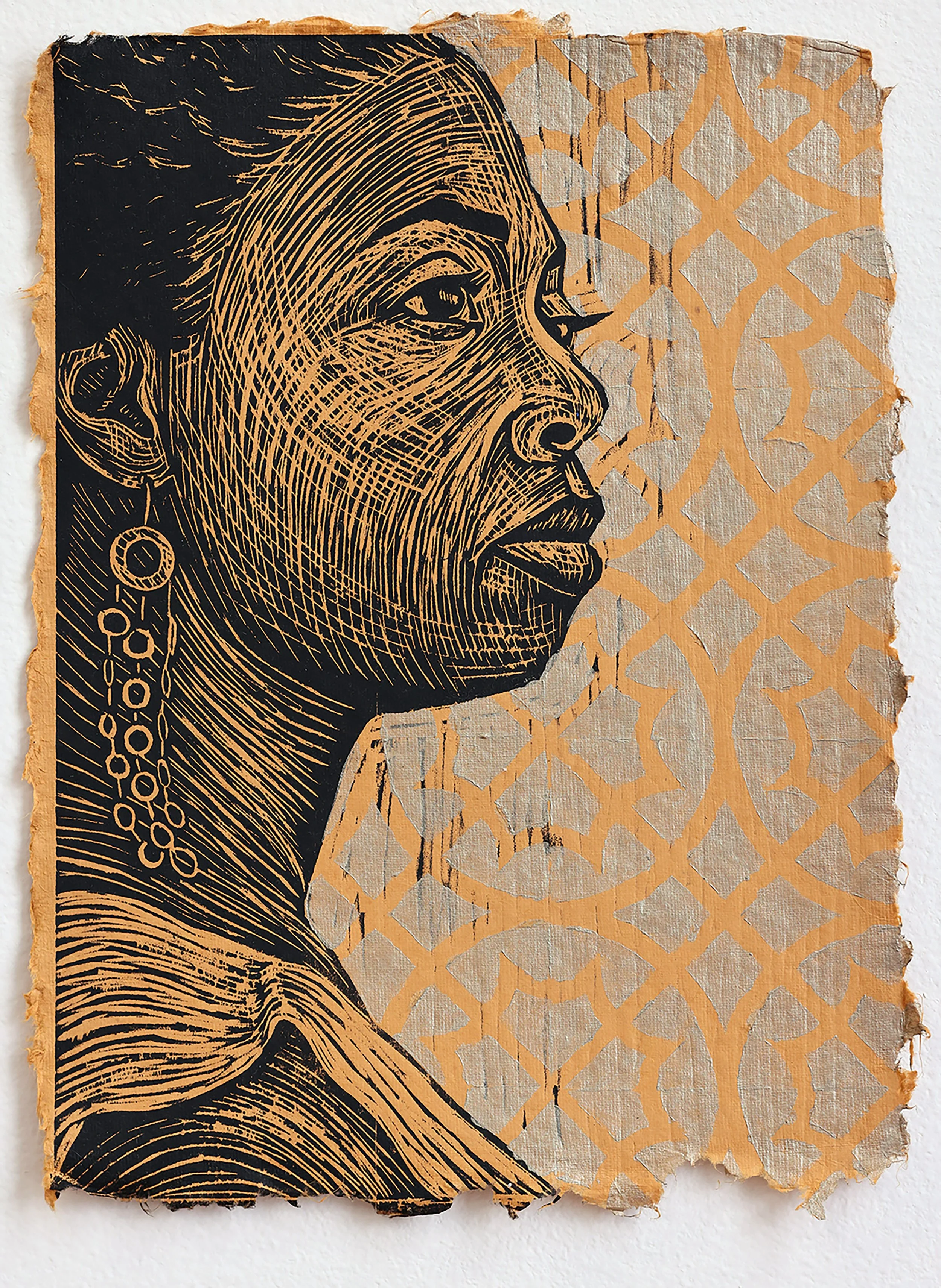 Portrait On Toned Paper (Tangerine)