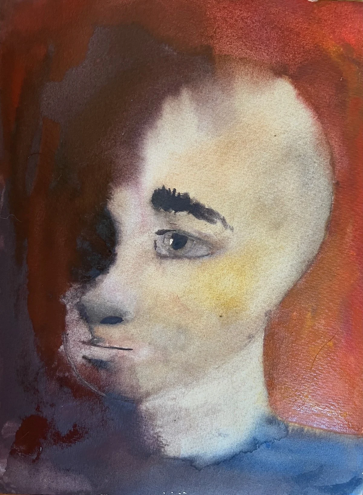 Erasure 9 x 12 watercolor on paper NFS
