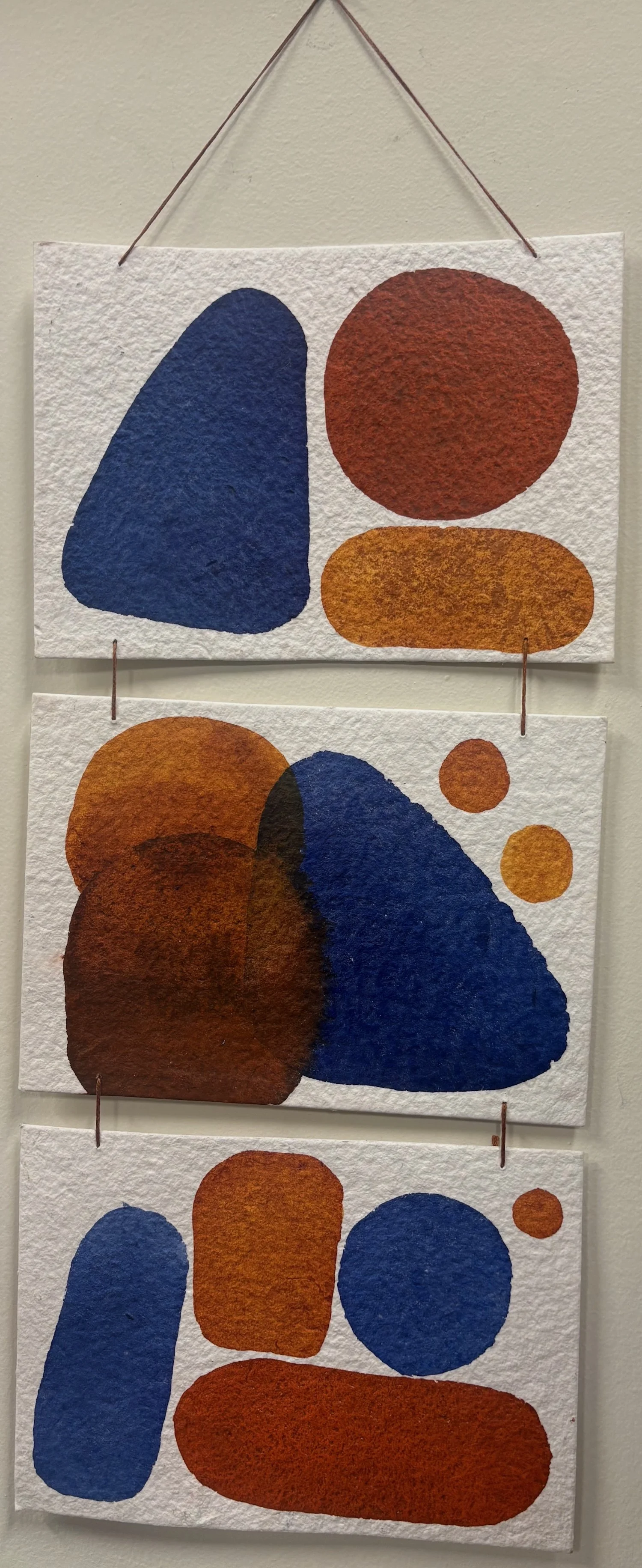 Cell division 7 x 16 watercolor on wax-protected paper $75
