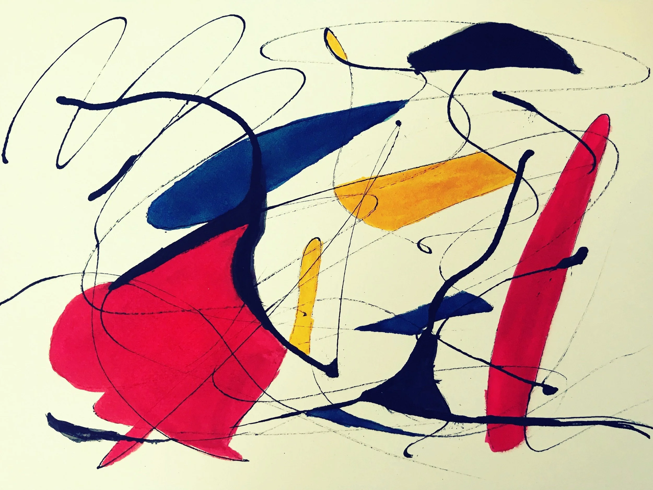 Nautical acrylic ink on paper